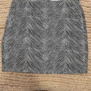 Ann Taylor Black and White Mini Pencil Skirt